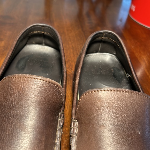 HOGO BOSS BROWN LEATHER DRIVER MOCCASIN. - Picture 7 of 12
